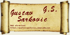 Gustav Šarković vizit kartica